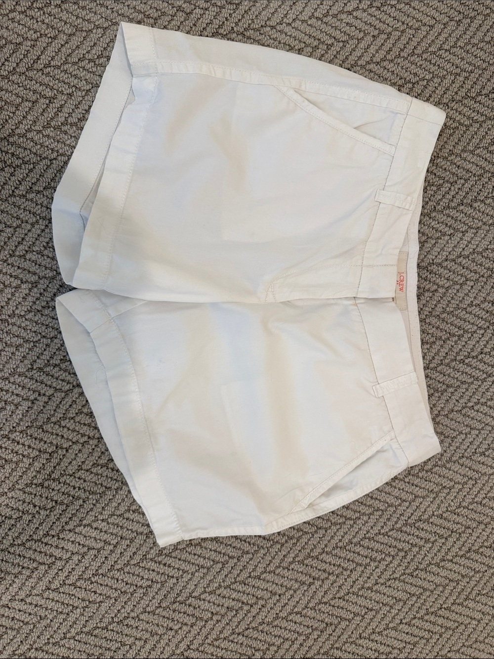 J. Crew White Cotton Bermuda Shorts with Front Pockets